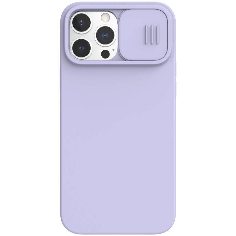 For iPhone 13 Pro NILLKIN CamShield MagSafe Magnetic Liquid Silicone + PC Full Coverage Case (Purple)