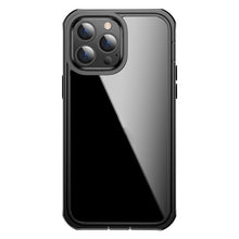 For iPhone 13 Pro Waterproof Dustproof Shockproof Transparent Acrylic Protective Case (Black)