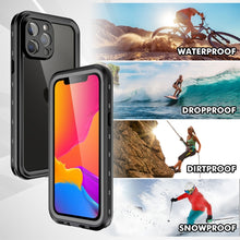 For iPhone 13 Pro Max RedPepper Transparent Dot Shockproof Waterproof PC + TPU Protective Case (Black)