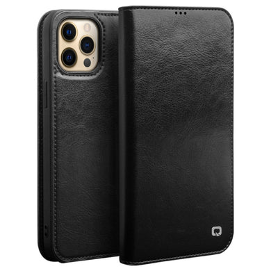 For iPhone 13 QIALINO Horizontal Flip Leather Case with Holder & Card Slots & Wallet Pro(Black)