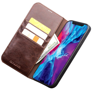 For iPhone 13 QIALINO Horizontal Flip Leather Case with Holder & Card Slots & Wallet Pro(Brown)