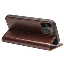 For iPhone 13 QIALINO Horizontal Flip Leather Case with Holder & Card Slots & Wallet Pro(Brown)