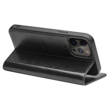 For iPhone 13 Pro Max QIALINO Horizontal Flip Leather Case with Holder & Card Slots & Wallet (Black)