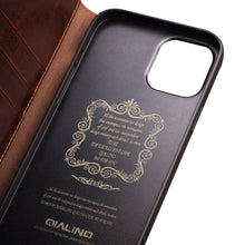 For iPhone 13 Pro Max QIALINO Horizontal Flip Leather Case with Holder & Card Slots & Wallet (Brown)