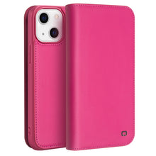 For iPhone 13 QIALINO Business Horizontal Flip Leather Case with Holder & Card Slots & Wallet (Rose Red)