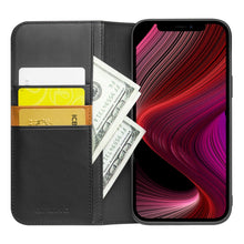 For iPhone 13 mini QIALINO Business Horizontal Flip Leather Case with Holder & Card Slots & Wallet (Black)