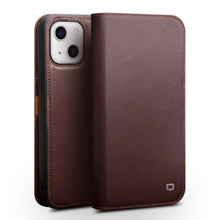 For iPhone 13 mini QIALINO Business Horizontal Flip Leather Case with Holder & Card Slots & Wallet (Brown)