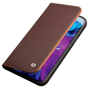 For iPhone 13 Pro QIALINO Business Horizontal Flip Leather Case with Holder & Card Slots & Wallet (Brown)