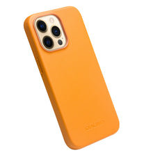 For iPhone 13 Pro Max QIALINO Nappa Cowhide MagSafe Magnetic Protective Case (Orange)