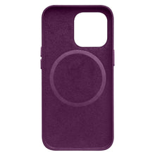 For iPhone 13 Pro Max QIALINO Nappa Cowhide MagSafe Magnetic Protective Case (Purple Crystal)