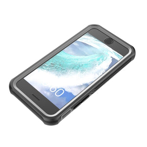 For iPhone SE 2022 / SE 2020 / 8 / 7 Waterproof Dustproof Shockproof Transparent Acrylic Protective Case(Black)