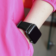 For Apple Watch Ultra 49mm / Series 8&7 45mm / SE 2&6&SE&5&4 44mm / 3&2&1 42mm Oil Wax Genuine Leather Strap Watch Band(Black)