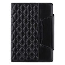 Checkered Pattern Horizontal Flip Leather Case with Holder & Card Slots & Hand Strap For iPad mini 5 / 4(Black)