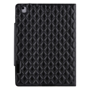 Checkered Pattern Horizontal Flip Leather Case with Holder & Card Slots & Hand Strap For iPad 9.7 (2018 / 2017) / Air 2 / Air / Pro 9.7 2016(Black)