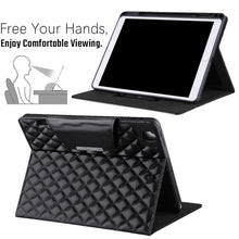 Checkered Pattern Horizontal Flip Leather Case with Holder & Card Slots & Hand Strap For iPad 9.7 (2018 / 2017) / Air 2 / Air / Pro 9.7 2016(Black)