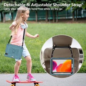 For iPad mini 6 Pure Color PC + Silicone Anti-drop Protective Tablet Case with Butterfly Shape Holder & Pen Slot(Dark Green)