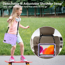 For iPad mini 6 Pure Color PC + Silicone Anti-drop Protective Tablet Case with Butterfly Shape Holder & Pen Slot(Light Purple)