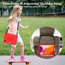 For iPad mini 6 Pure Color PC + Silicone Anti-drop Protective Tablet Case with Butterfly Shape Holder & Pen Slot(Red)