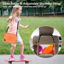 For iPad mini 6 Pure Color PC + Silicone Anti-drop Protective Tablet Case with Butterfly Shape Holder & Pen Slot(Kumquat)