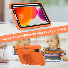 For iPad mini 6 Pure Color PC + Silicone Anti-drop Protective Tablet Case with Butterfly Shape Holder & Pen Slot(Kumquat)