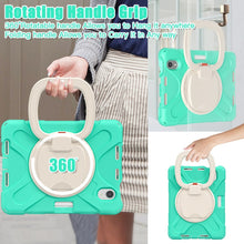 For iPad mini 6 Silicone + PC Protective Tablet Case with Holder & Shoulder Strap(Mint Green)