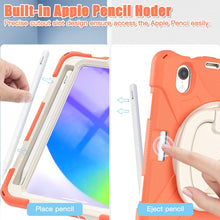 For iPad mini 6 Silicone + PC Protective Tablet Case with Holder & Shoulder Strap(Living Coral)