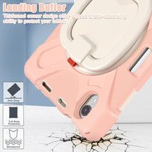For iPad mini 6 Silicone + PC Protective Tablet Case with Holder & Shoulder Strap (Rose Gold)