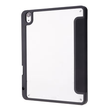 Deformation Transparent Acrylic Horizontal Flip PU Leather Case with Multi-folding Holder & Sleep / Wake-up Function & Pen Slot For iPad Air 2022 / 2020 10.9(Black)