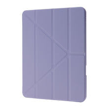 Deformation Transparent Acrylic Horizontal Flip PU Leather Case with Multi-folding Holder & Sleep / Wake-up Function & Pen Slot For iPad Air 2022 / 2020 10.9(Lavender Grey)