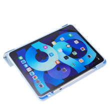 Deformation Transparent Acrylic Horizontal Flip PU Leather Case with Multi-folding Holder & Sleep / Wake-up Function & Pen Slot For iPad Air 2022 / 2020 10.9(Lavender Grey)
