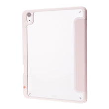 Deformation Transparent Acrylic Horizontal Flip PU Leather Case with Multi-folding Holder & Sleep / Wake-up Function & Pen Slot For iPad Air 2022 / 2020 10.9(Rose Gold)
