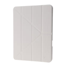 Deformation Transparent Acrylic Horizontal Flip PU Leather Case with Multi-folding Holder & Sleep / Wake-up Function & Pen Slot For iPad Air 2022 / 2020 10.9(Grey)