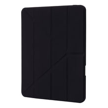 For iPad Pro 11 2022 / 2021 / 2020 / 2018 Deformation Transparent Acrylic Horizontal Flip PU Leather Tablet Case with Multi-folding Holder & Sleep / Wake-up Function & Pen Slot(Black)