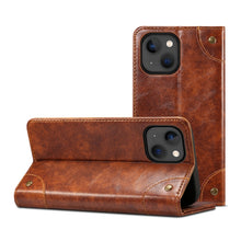 For iPhone 13 Baroque Simple Horizontal Flip Leather Case with Holder & Card Slots & Wallet(Light Brown)