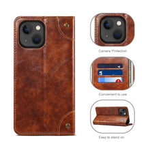 For iPhone 13 Baroque Simple Horizontal Flip Leather Case with Holder & Card Slots & Wallet(Light Brown)