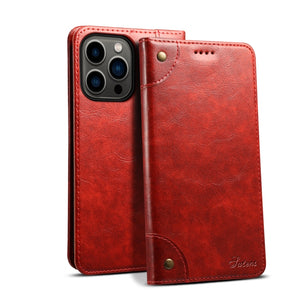 For iPhone 13 Pro Baroque Simple Horizontal Flip Leather Case with Holder & Card Slots & Wallet (Red)