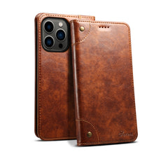 For iPhone 13 Pro Max Baroque Simple Horizontal Flip Leather Case with Holder & Card Slots & Wallet (Light Brown)