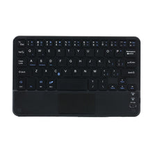 HK006C Detachable Bluetooth Keyboard Leather Tablet Case with Touchpad & Holder for iPad mini 6(Black)