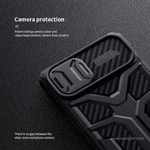 For iPhone 13 NILLKIN Sliding Camera Cover Design Shockproof TPU + PC Protective Case(Black)