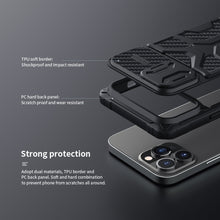 For iPhone 13 Pro NILLKIN Sliding Camera Cover Design Shockproof TPU + PC Protective Case (Black)