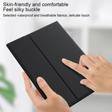 HY006 Round Keys Detachable Bluetooth Keyboard Leather Tablet Case with Holder for iPad mini 6(Black)