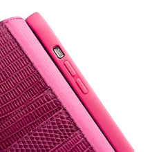 For iPhone 13 QIALINO Small Crocodile Texture Horizontal Flip Leather Case with Holder & Card Slots & Wallet(Rose Red)