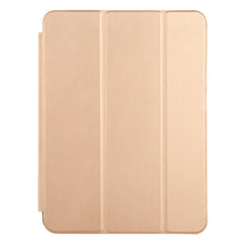 For iPad mini 6 3-fold Horizontal Flip Smart Leather Tablet Case with Sleep / Wake-up Function & Holder(Gold)