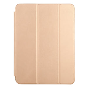 For iPad mini 6 3-fold Horizontal Flip Smart Leather Tablet Case with Sleep / Wake-up Function & Holder(Gold)