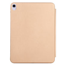 For iPad mini 6 3-fold Horizontal Flip Smart Leather Tablet Case with Sleep / Wake-up Function & Holder(Gold)