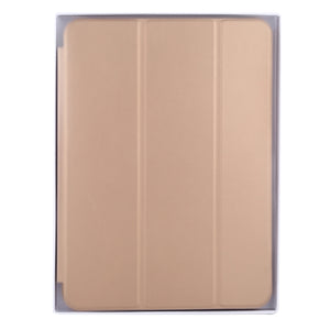 For iPad mini 6 3-fold Horizontal Flip Smart Leather Tablet Case with Sleep / Wake-up Function & Holder(Gold)