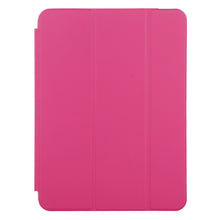 For iPad mini 6 3-fold Horizontal Flip Smart Leather Tablet Case with Sleep / Wake-up Function & Holder(Rose Red)