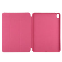 For iPad mini 6 3-fold Horizontal Flip Smart Leather Tablet Case with Sleep / Wake-up Function & Holder(Rose Red)