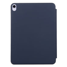 For iPad mini 6 3-fold Horizontal Flip Smart Leather Tablet Case with Sleep / Wake-up Function & Holder(Dark Blue)