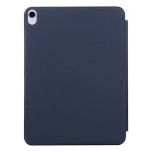 For iPad mini 6 3-fold Horizontal Flip Smart Leather Tablet Case with Sleep / Wake-up Function & Holder(Dark Blue)